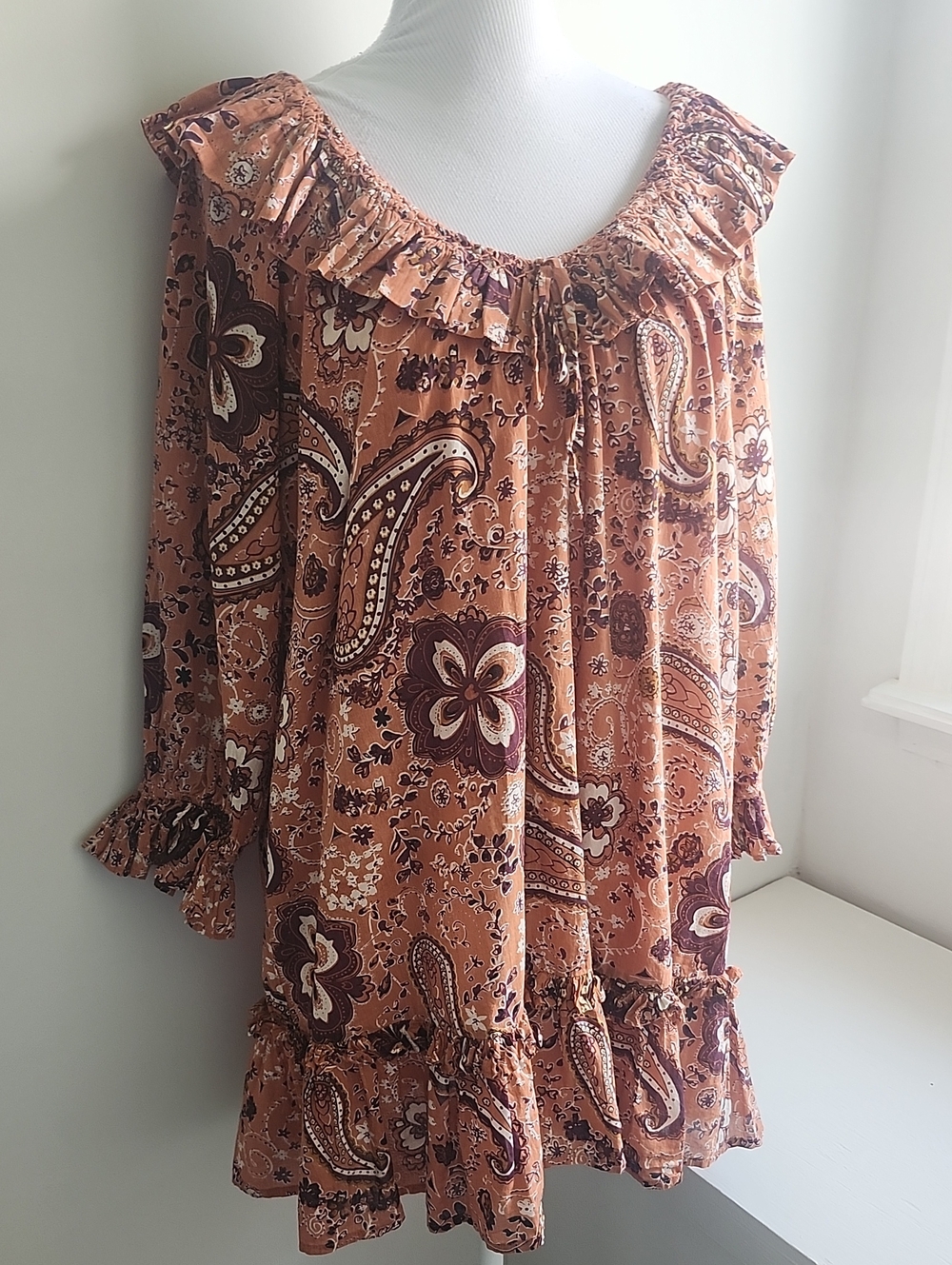 Cleobella Danica Organic Cotton Mini Dress Floral Medium - Picture 3 of 10